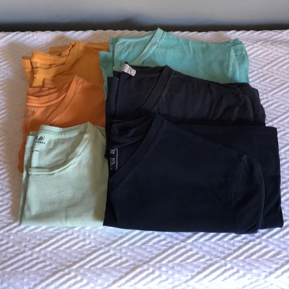 Men’s Large short sleeve Tee shirt Lot Multicolor